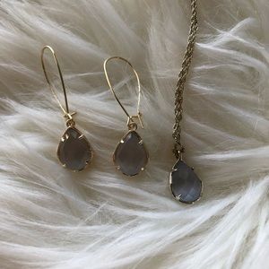 Kendra Scott Dee Slate Cats Eye and Kiri Set